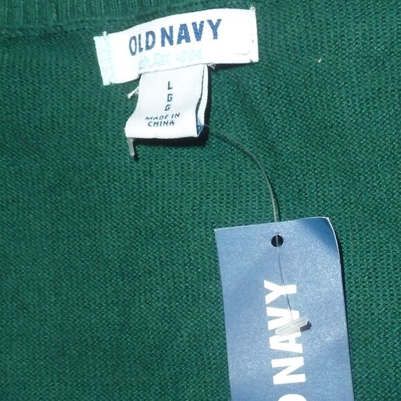 COPY - Soft Old Navy Green Cotton V- Neck Cardigan Sweater Women’s Sz L - Picture 2 of 9